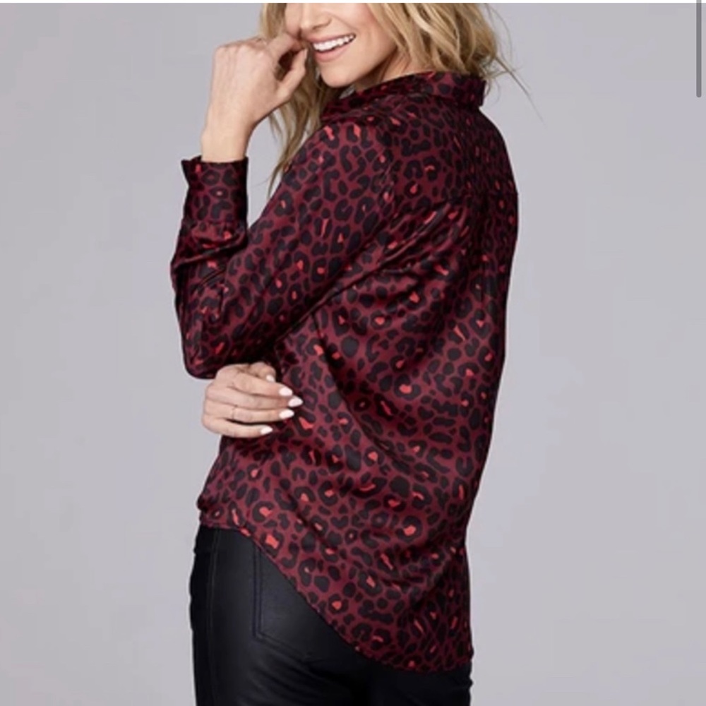 David Lerner Portman button down silk shirt XS